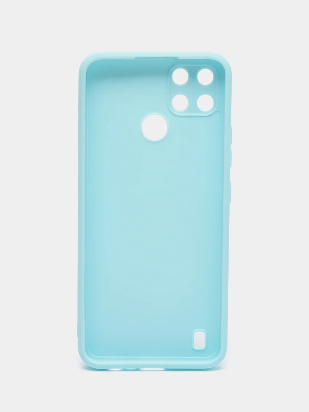 Голубой чехол Realme C21Y / C25Y силиконовый с защитой камеры ( Реалми С21У С25У )