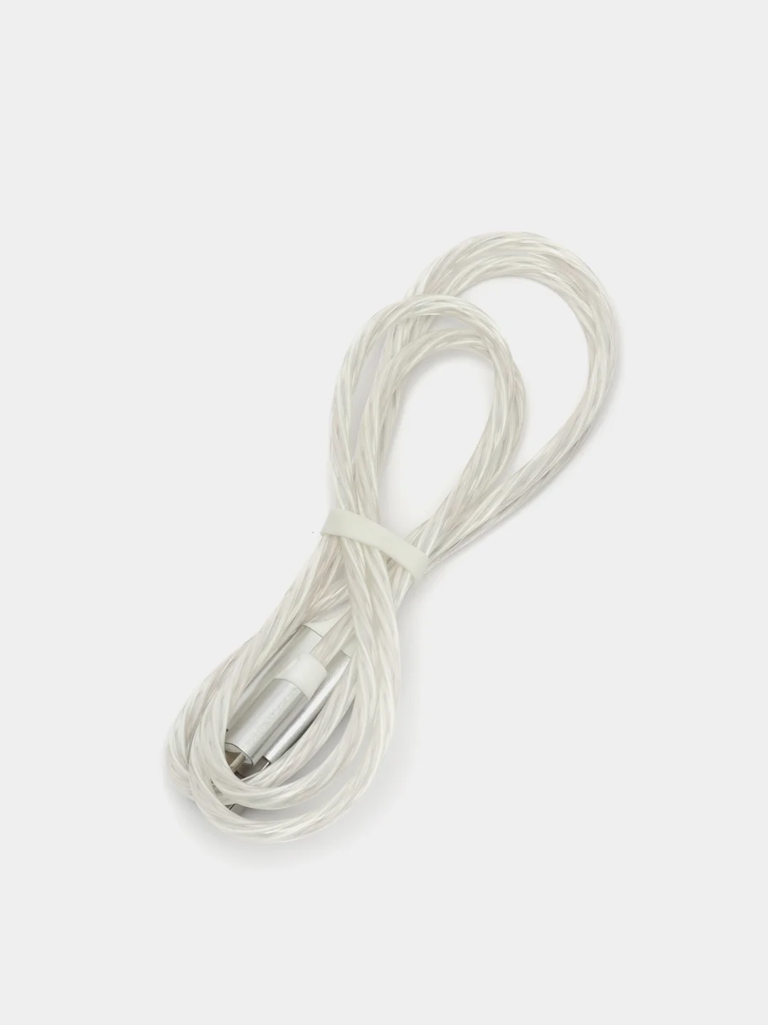 Серебряный светящийся USB кабель для Iphone, Android micro USB Type-C Lightning