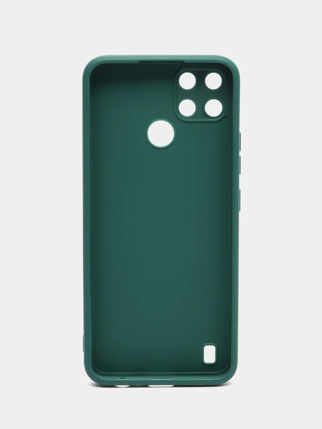 Тёмно-зелёный чехол Realme C21Y / C25Y силиконовый с защитой камеры ( Реалми С21У С25У )