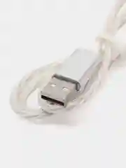 Серебряный светящийся USB кабель для Iphone, Android micro USB Type-C Lightning