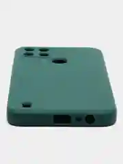 Тёмно-зелёный чехол Realme C21Y / C25Y силиконовый с защитой камеры ( Реалми С21У С25У )