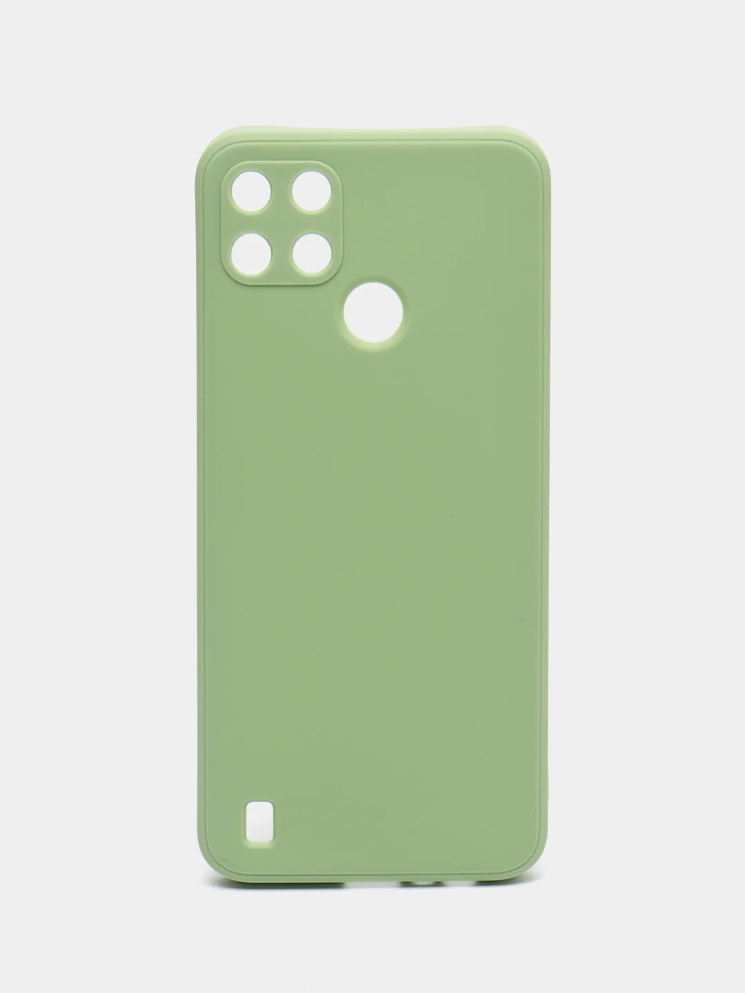 Зеленый чехол Realme C21Y / C25Y силиконовый с защитой камеры ( Реалми С21У С25У )