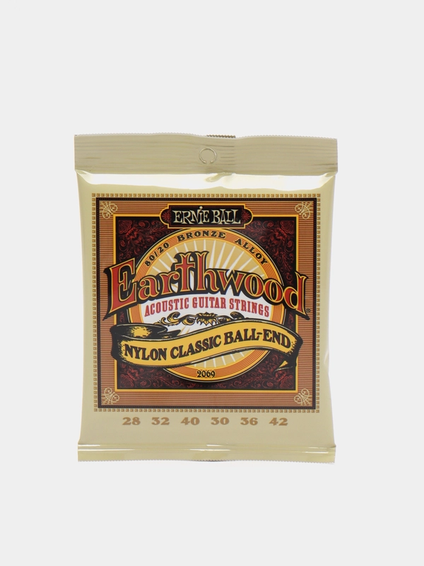 Струны для классической гитары Ernie Ball P02069, бронза, с шариком на конце