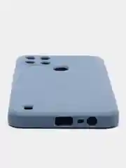 Синий меланж чехол Realme C21Y / C25Y силиконовый с защитой камеры ( Реалми С21У С25У )