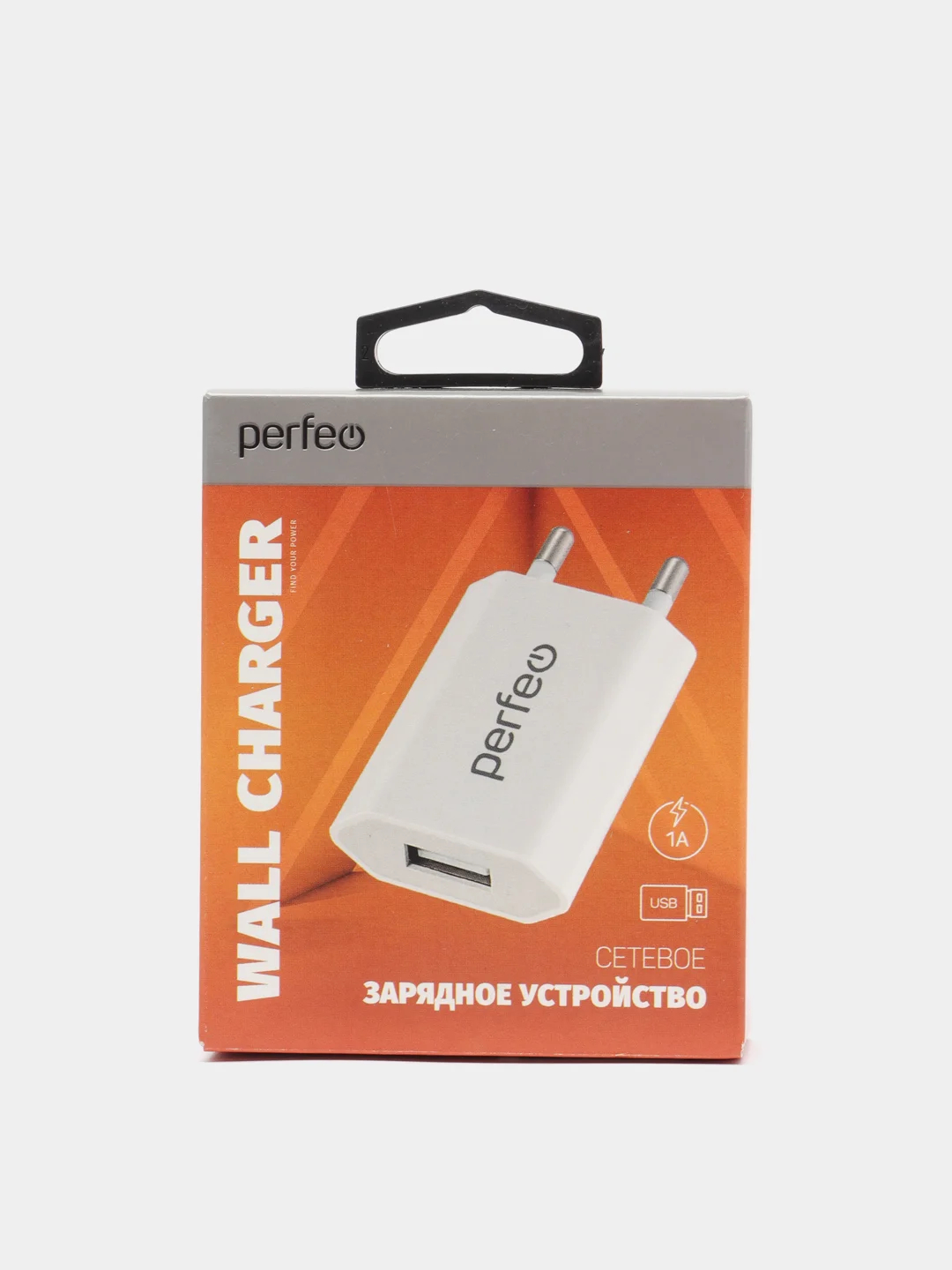 Сетевое зарядное устройство с разъемом USB Perfeo, 1А, белый, I4605