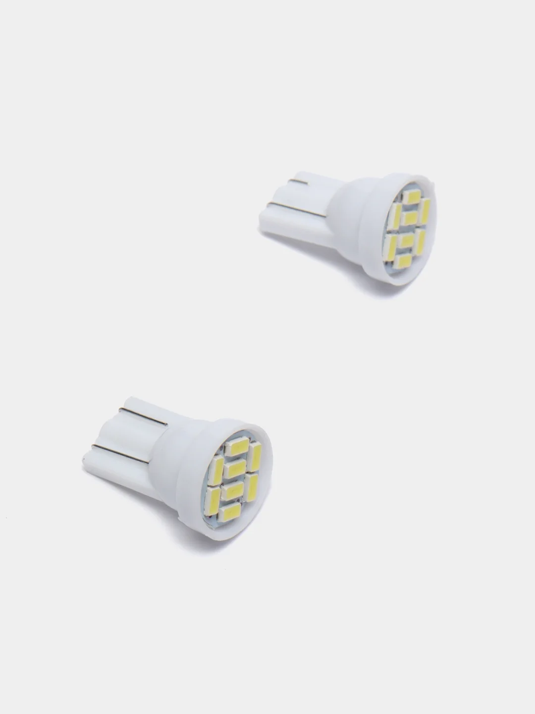 Лампы габаритные, белые, LED W5W, 8 диодов