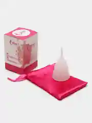 Белый менструальная чаша с мешочком для хранения