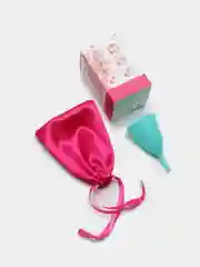 Бирюзовый менструальная чаша с мешочком для хранения