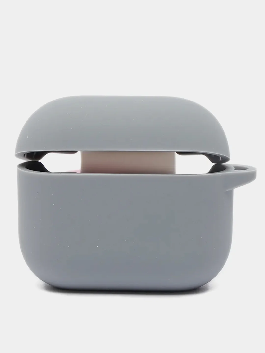 Хром чехол для наушников AirPods 3 силиконовый с карабином и защитой разъема