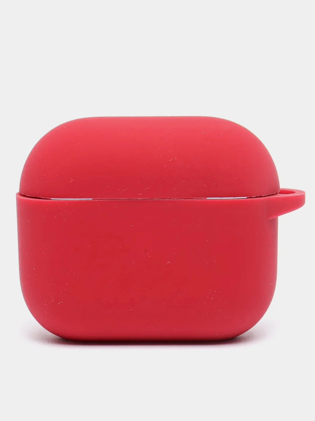 Багровый чехол для наушников AirPods 3 силиконовый с карабином и защитой разъема
