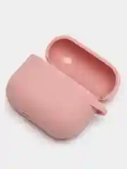 Пастельно-коралловый чехол для наушников AirPods 3 силиконовый с карабином и защитой разъема