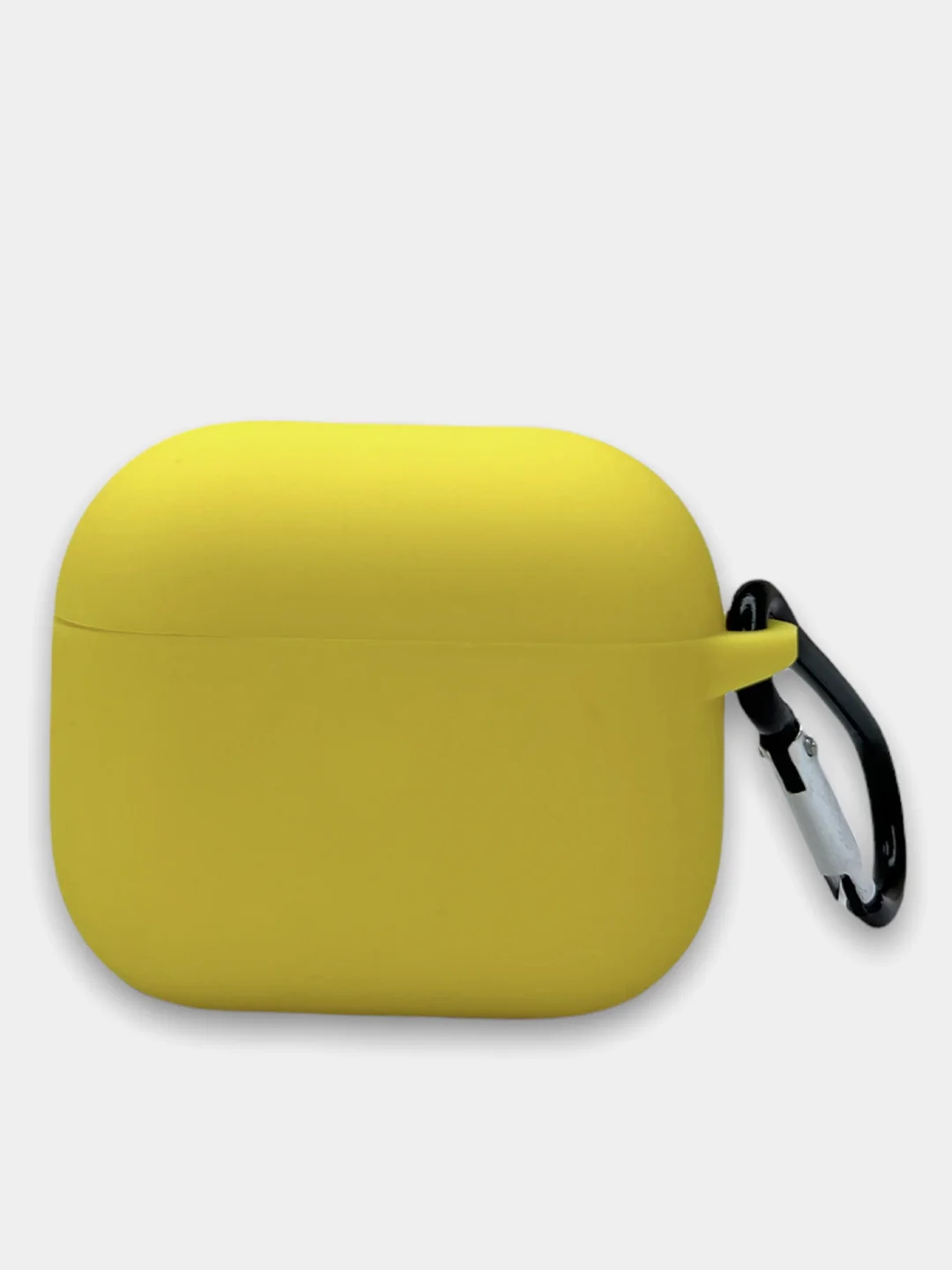 Желтый чехол для наушников AirPods 3 силиконовый с карабином и защитой разъема
