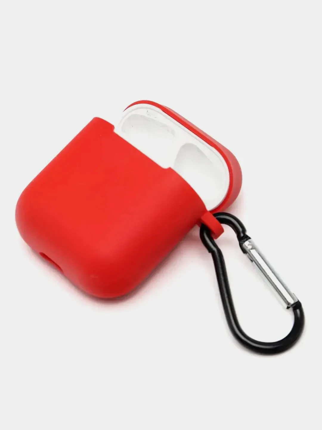 Красный силиконовый чехол для наушников Airpods 1 и 2