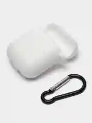 Белый силиконовый чехол для наушников Airpods 1 и 2