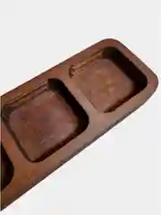 Черный менажница деревянная, прямоугольная, поднос
