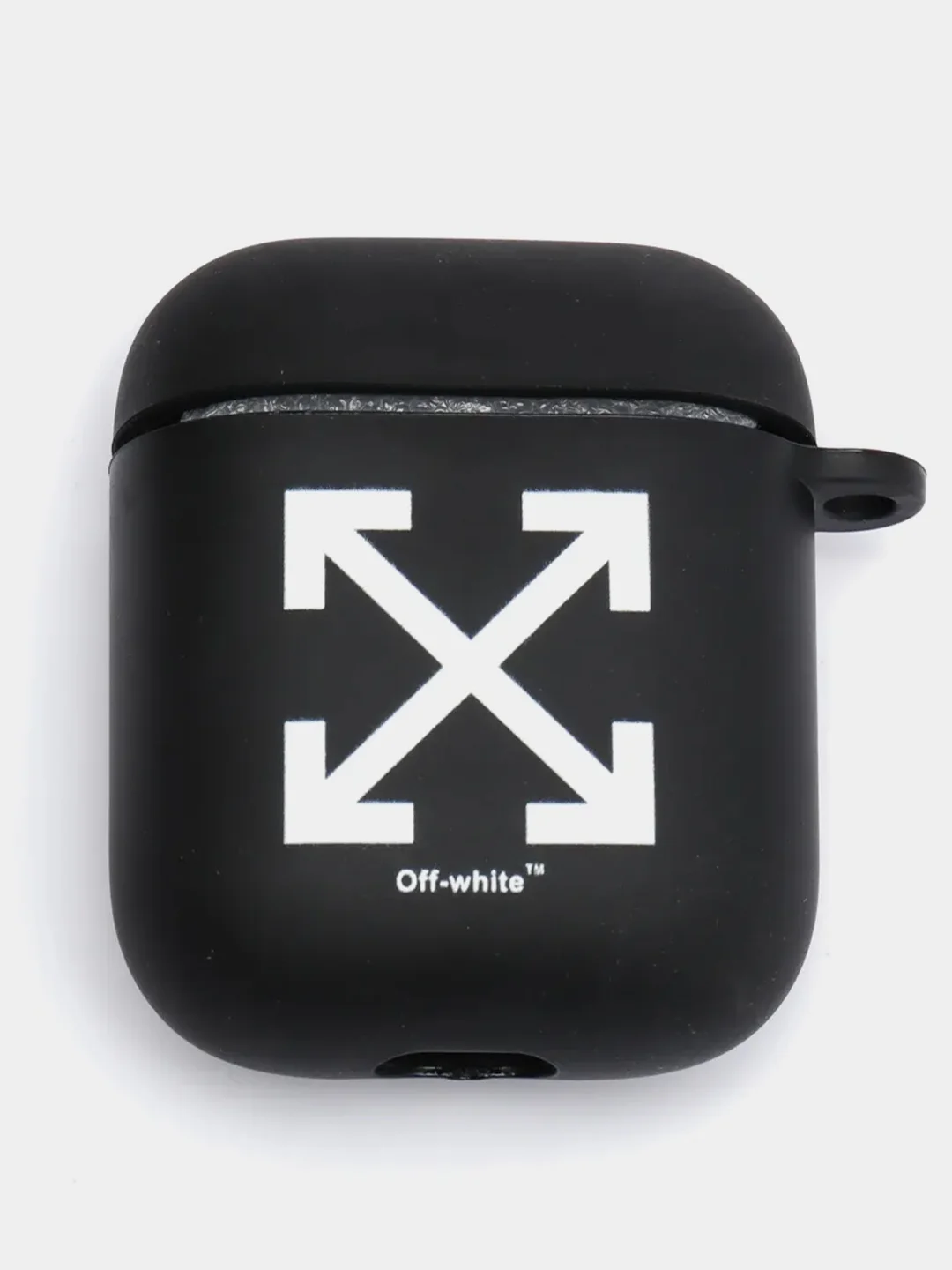 Тёмно-серый силиконовый чехол для наушников Apple Airpods 1, 2. с принтом Nike, Nasa (Найк, Наса))