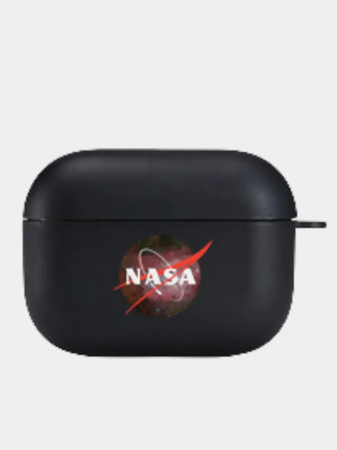 Багровый силиконовый чехол для наушников Airpods Pro с принтом Nike, Nasa (Найк, Наса))