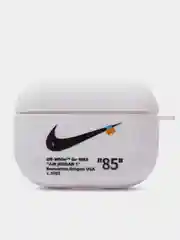 Голубой силиконовый чехол для наушников Airpods Pro с принтом Nike, Nasa (Найк, Наса))