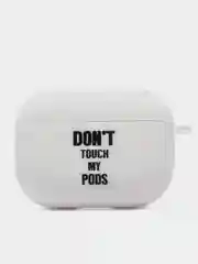 Бежевый силиконовый чехол для наушников Airpods Pro с принтом Nike, Nasa (Найк, Наса))