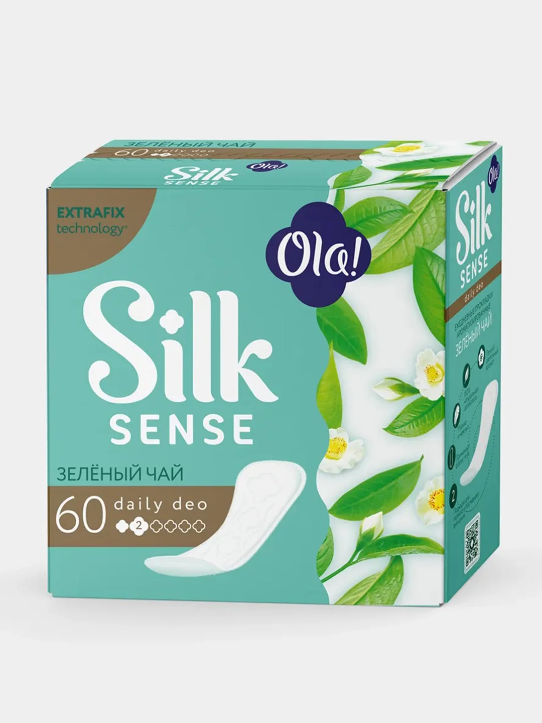 Прокладки женские ежедневные ОЛА! Silk Sense DAILY DEO "Зеленый чай", 60 штук