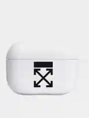 Белый силиконовый чехол для наушников Airpods Pro с принтом Nike, Nasa (Найк, Наса))