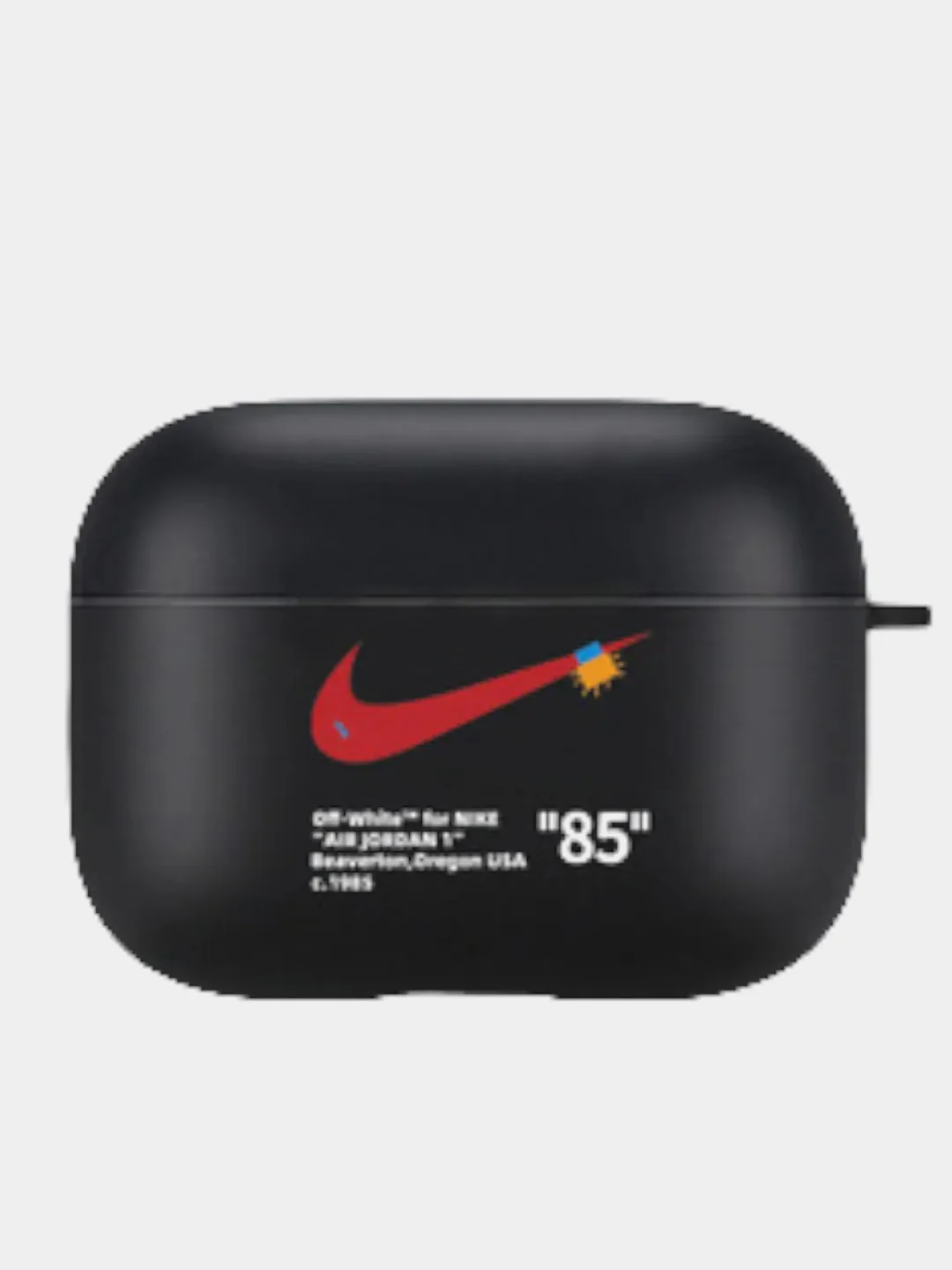 Алый силиконовый чехол для наушников Airpods Pro с принтом Nike, Nasa (Найк, Наса))