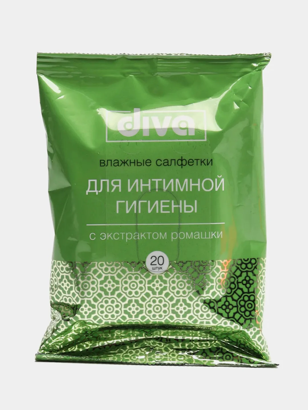Влажные салфетки Diva, для интимной гигиены, c экстрактом ромашки, 20 штук