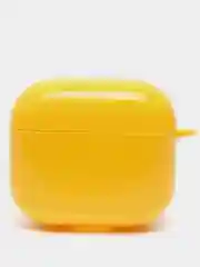 Желтый чехол для AirPods 3, 10 цветов, силикон, c креплением для карабина