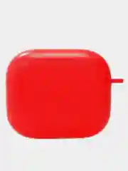 Красный чехол для AirPods 3, 10 цветов, силикон, c креплением для карабина