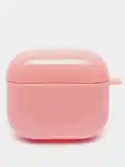 Розовый чехол для AirPods 3, 10 цветов, силикон, c креплением для карабина