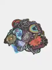 Индиго наклейки стикеры Neon/Неоновые/50 штук/ Стикерпак
