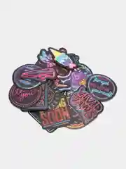 Голубой наклейки стикеры Neon/Неоновые/50 штук/ Стикерпак