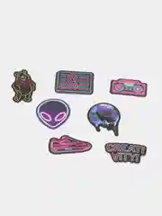 Аметистовый наклейки стикеры Neon/Неоновые/50 штук/ Стикерпак