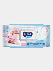 Влажные салфетки для детей Aura Ultra Comfort, 100 штук