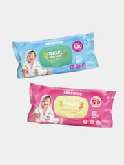 Влажные салфетки детские Angel Nature 120 шт