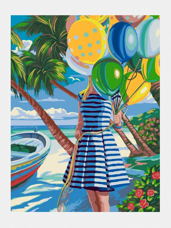 Картина по номерам на холсте с подрамником "Воздушное настроение", 30x40 см