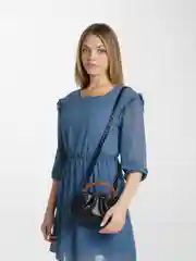 Черный стильная женская сумка из экокожи кросс боди