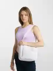 Белый женская сумка из экокожи, стильный женский шоппер, объемная сумка с длинными ручками