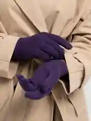 Фиолетовый демисезонные подростковые перчатки, женские