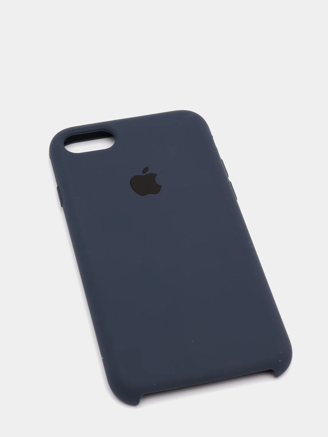 Темно-синий чехол Silicone Case для iPhone 7, 8, SE 2020, с открытым низом