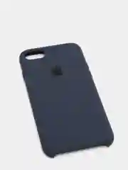 Темно-синий чехол Silicone Case для iPhone 7, 8, SE 2020, с открытым низом