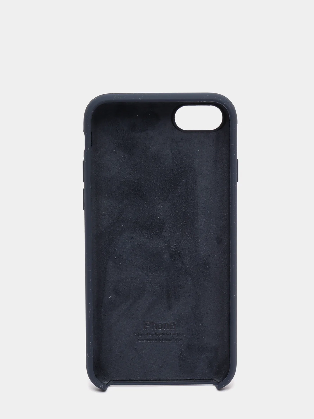 Темно-синий чехол Silicone Case для iPhone 7, 8, SE 2020, с открытым низом
