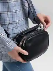 Черный женская сумка кросс-боди