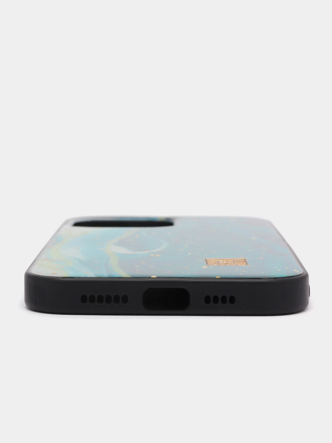 Чехол для iPhone 13 Pro Max Мрамор Бирюзовый