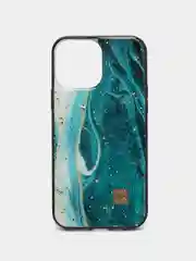 Чехол для iPhone 13 Pro Max Мрамор Бирюзовый