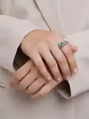 Лазурный кольцо "Сова", регулируемое