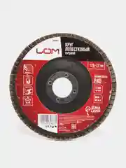 Круг лепестковый торцевой "ЛОМ", 125 х 22 мм, Р40