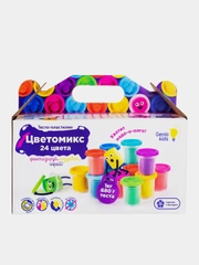 Набор для детской лепки "Тесто-пластилин", 24 баночки