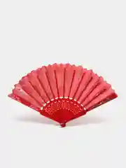 Красный веер кружевной
