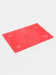 Красный коврик силиконовый с разметкой для раскатки теста